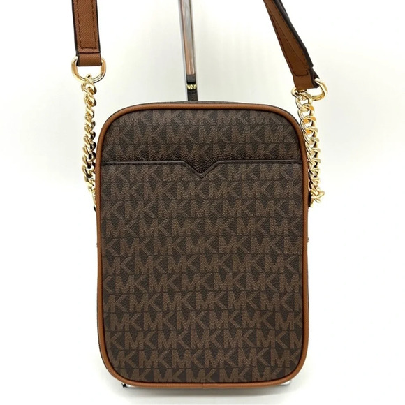 Michael Kors Medium NS Chain Xbody Bag Brown/Gold - Picture 4 of 10